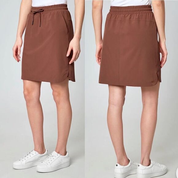 Mondetta Mahogany Rust Orange Active Skirt Size Small  side Pockets - Picture 1 of 11